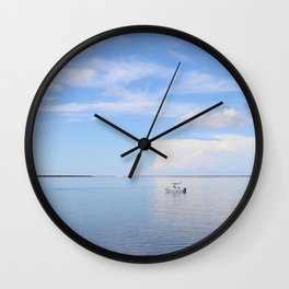 Lone Boat Wall Clock