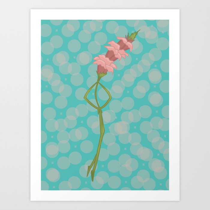 Flirty Flower Pin-ups: Snap Dragon Art Print