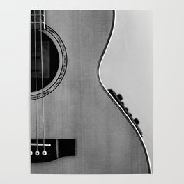 acoustic electric guitar music aesthetic close up elegant fine art photography  Poster