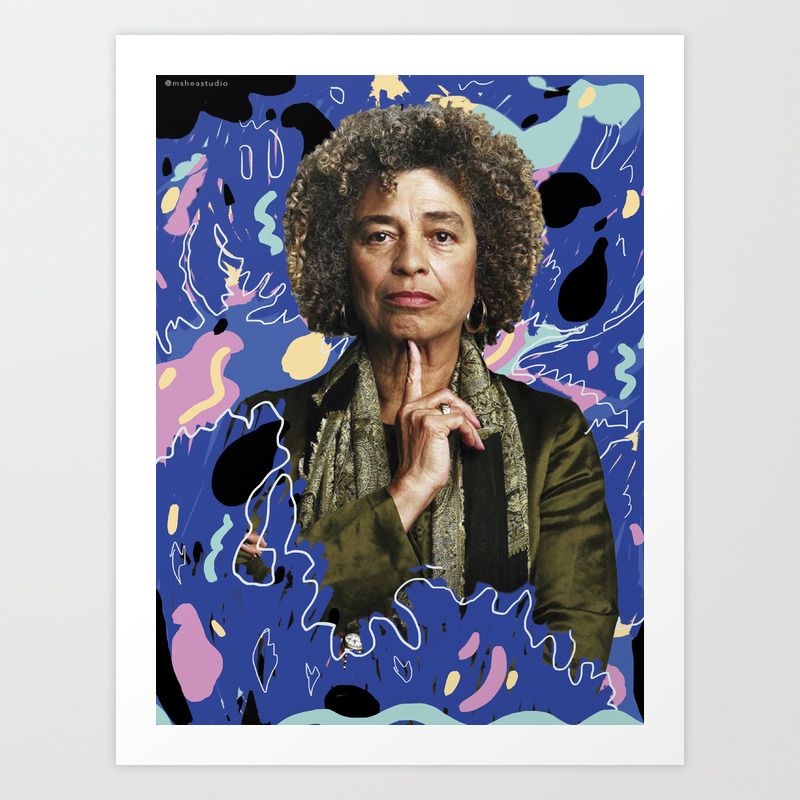 Angela Davis Art Print By Msheastudio Society6