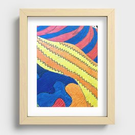 Good vibrations- Zig zags, lines, and waves Recessed Framed Print