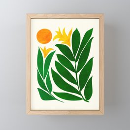 Mid Century Emerald Garden Botanical Framed Mini Art Print