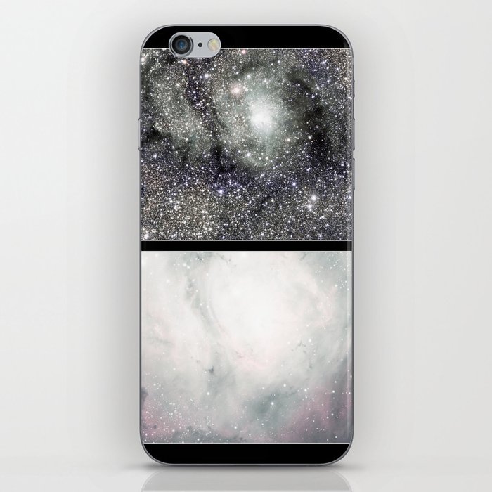 Lagoon Nebula visible vs infared pale pink gray iPhone Skin