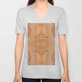 Olive wood surface texture abstract Unisex V-Neck