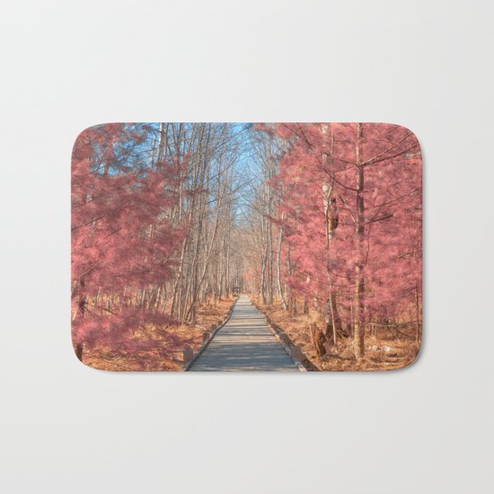 Jesup Boardwalk Trail - Tickle Me Pink Bath Mat