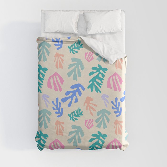 Seaweeds and pastel Duvet Cover