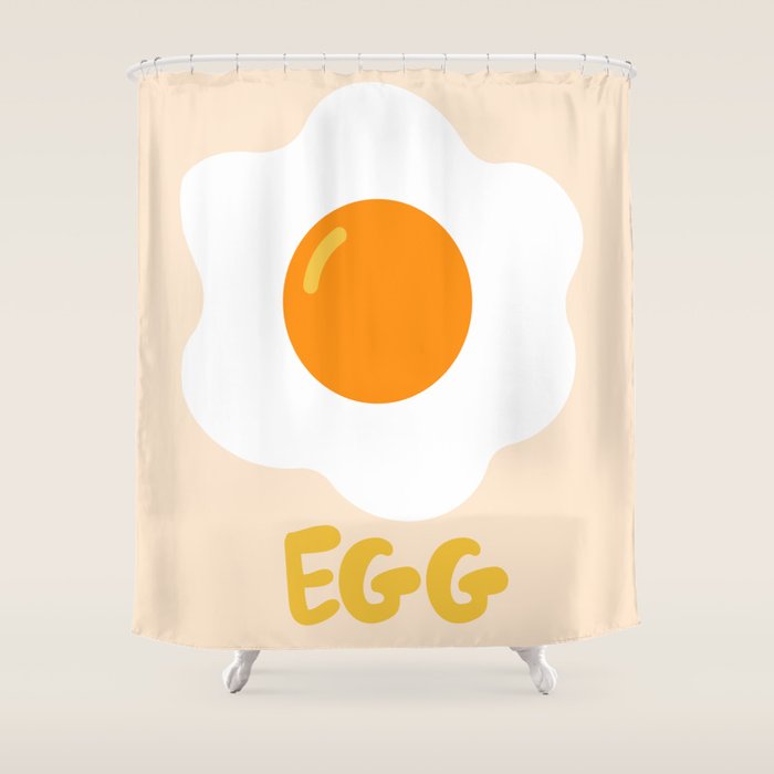 Egg orange Shower Curtain