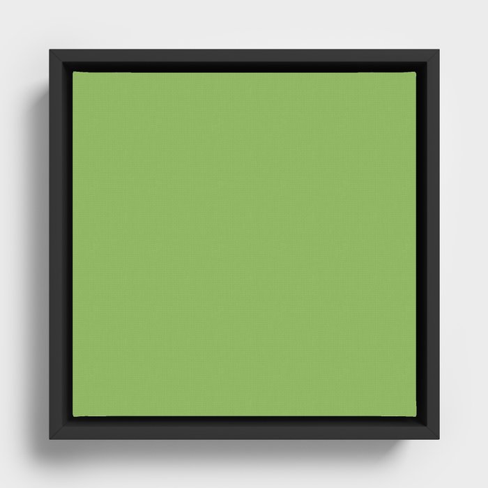 Glass Bottle Green Framed Canvas