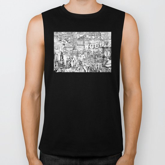 urban collage Biker Tank
