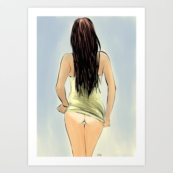 long hair Art Print