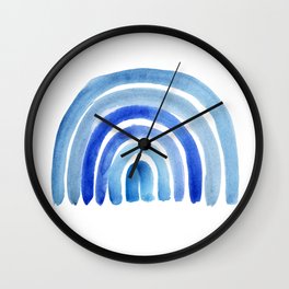 Blue Rainbow Art Wall Clock