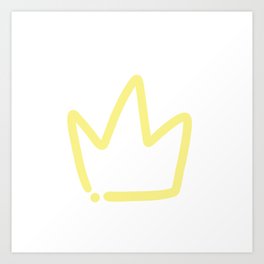 Yellow Crown Logo. Art Print