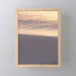 Purple glow on an early morning sandy beach Framed Mini Art Print