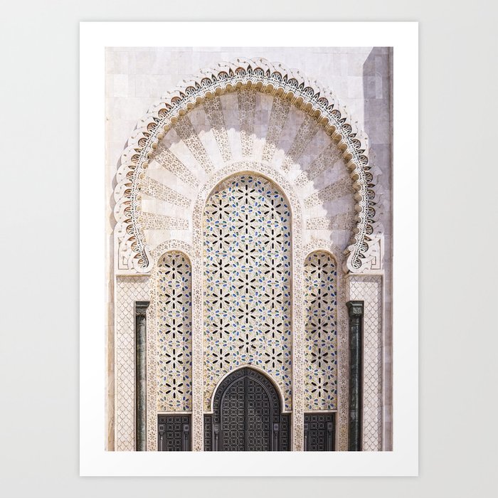 Arched Doorway in Casablanca, Morocco Art Print