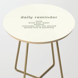 Daily Reminder Quote Side Table