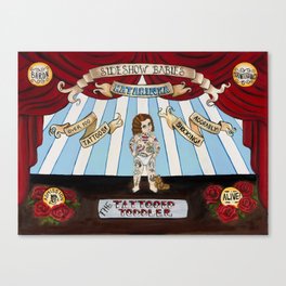 Tattooed Baby - Carnival Sideshow - Circus Canvas Print