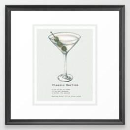 be tipsy: martini Framed Art Print