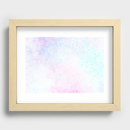 Elegant floral pastel rainbow Recessed Framed Print