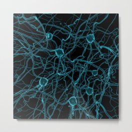 You Get on My Nerves! / 3D render of nerve cells Metal Print