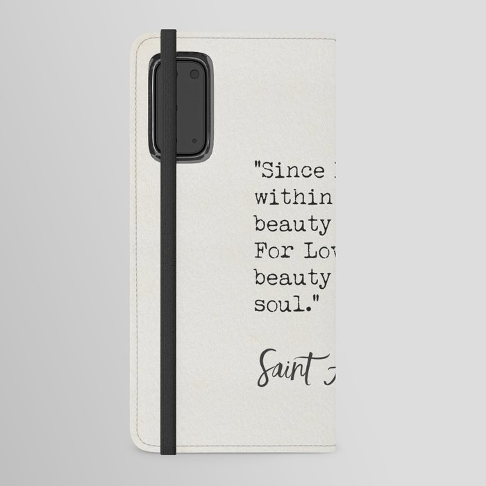 Saint Augustine quote b Android Wallet Case
