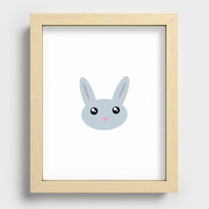 Cute Cute  Bunny - Pink Recessed Framed Print