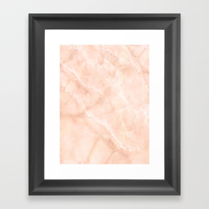Pale Pink Marble Framed Art Print