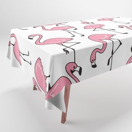 Flamingo seamless pattern vintage pink Flamingos exotic bird tropical scarf isolated tile background repeat wallpaper cartoon illustration doodle Tablecloth