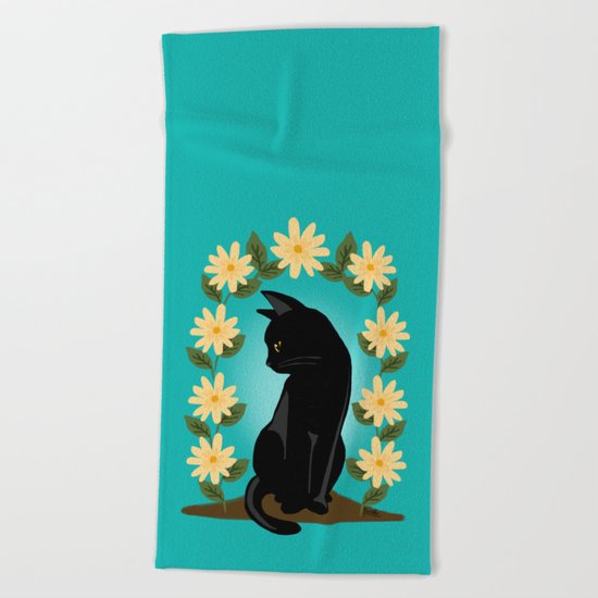 Flower gate Beach Towel