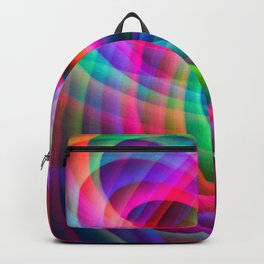 Spirograph rainbow light painting Backpack