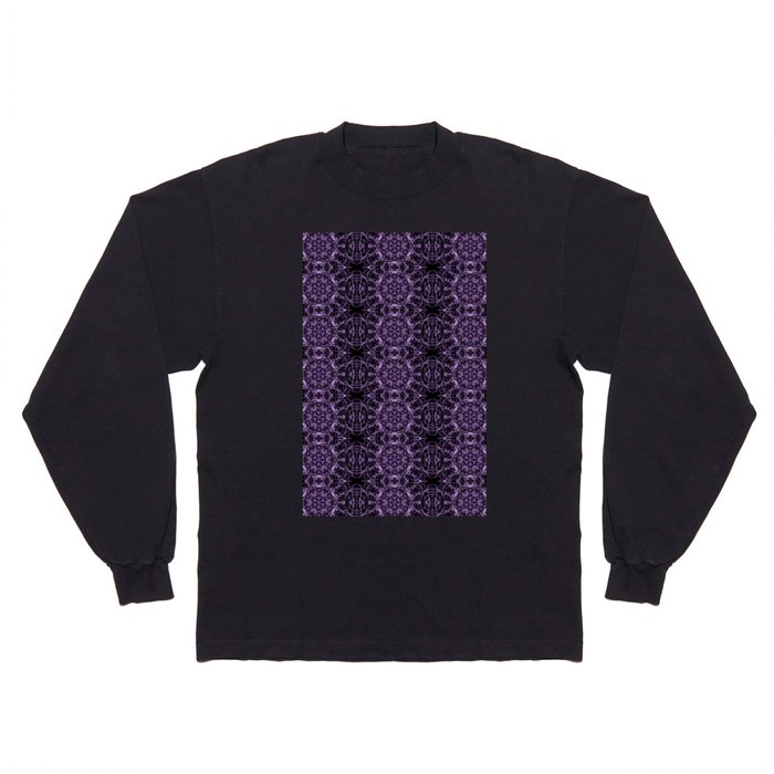 Liquid Light Series 12 ~ Purple Abstract Fractal Pattern Long Sleeve T Shirt
