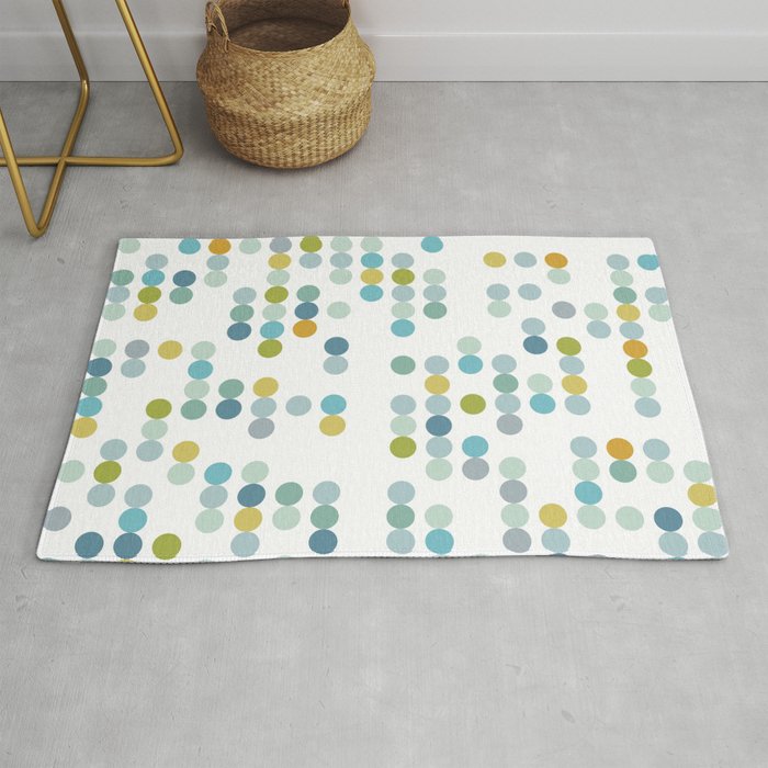 Mid Century Modern Circle Pattern Rug by ImagePixel Society6