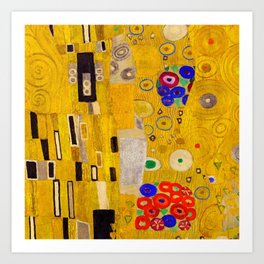 Gustav Klimt gold pattern  Art Print