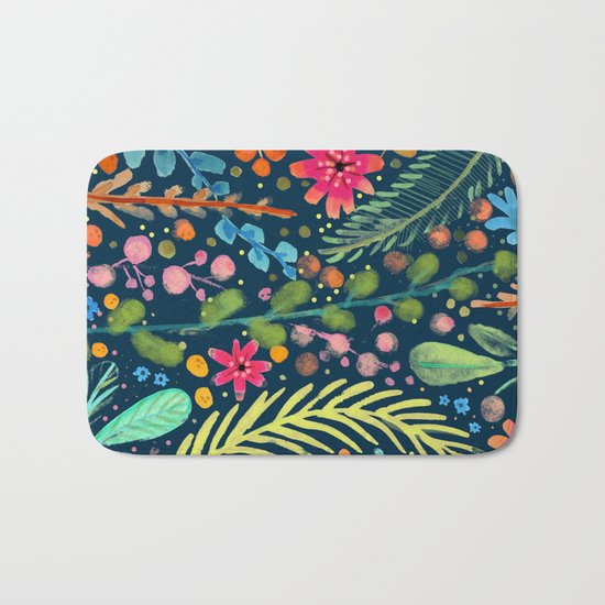 les prairies (navy) Bath Mat