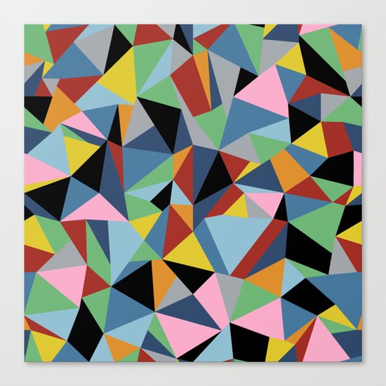 Ab Repeat Black Canvas Print