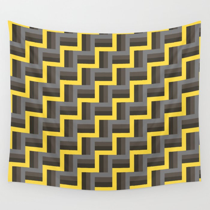 Plus Five Volts - Geometric Repeat Pattern Wall Tapestry