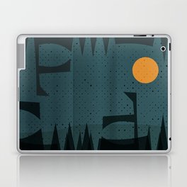 Night Abstract  Landscape Geometric Vector Art Laptop & iPad Skin