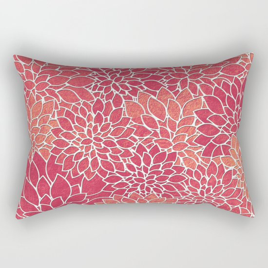 Floral Abstract 24 Rectangular Pillow