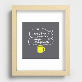 Coffee, Write, Nap, Repeat Recessed Framed Print
