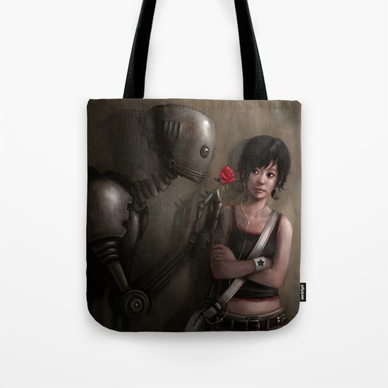 Robot In Love Tote Bag