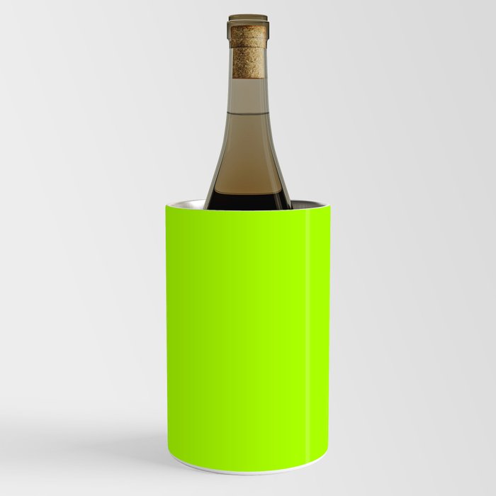 Trendy modern lime green neon color Wine Chiller