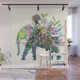 Floral Elephant Wall Mural