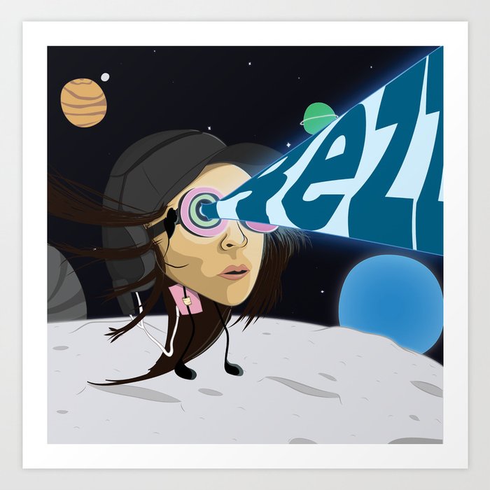 Rezz in the space Art Print