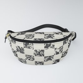 Outer Reach - Checkered Black and Cream Fanny Pack