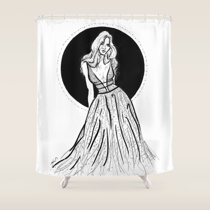 Fashion shop shower curtain