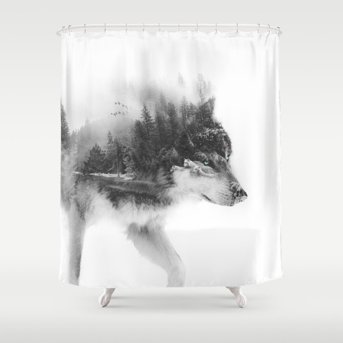 Wolf Stalking Shower Curtain