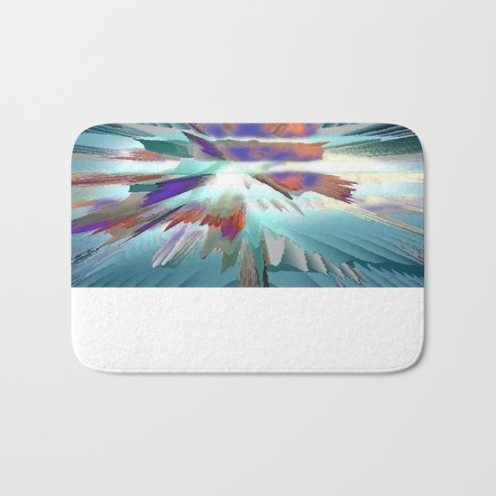 Pow Teal Splash Bath Mat