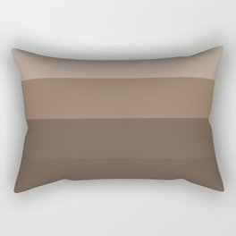 Brown Taupe Stripes Rectangular Pillow
