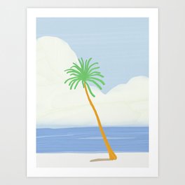 Private beach Art Print