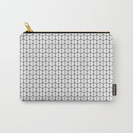 Geometrix 02 Carry-All Pouch | Black and White, Padrao, Vectorvetor, Wires, Graphic Design, Abstract, Chess, Linework, Check, Lines 