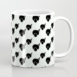 afro pick dot black and white  Coffee Mug